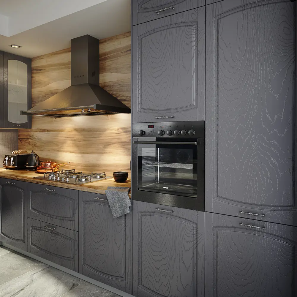 Фасад для кухонного ящика Петергоф грей 59.7x38.1 см Delinia ID МДФ цвет графит 85036399 STLM-2043555 - Вид №7