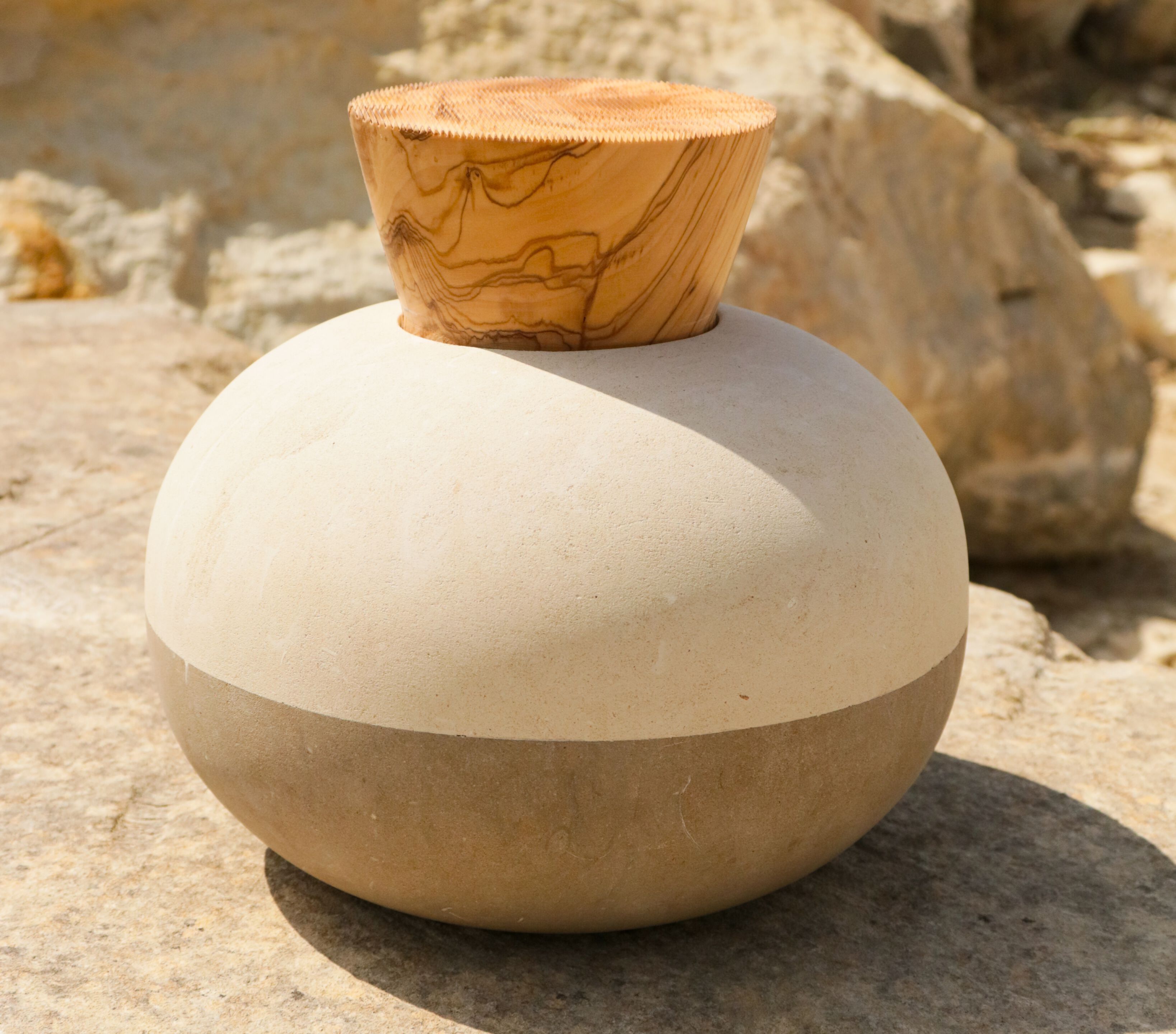 Контейнер для еды из камня Лечче и оливкового дерева PIMAR Rito ARCH-00114933 - Вид №15