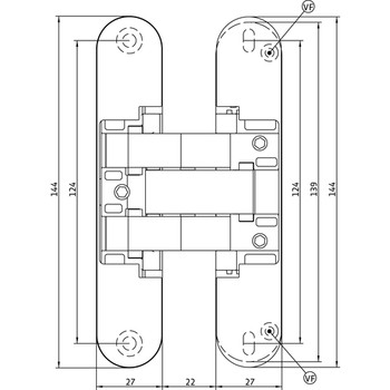 Петля скрытого монтажа Anselmi mod.AN 142 3D Santreyd LK01-962 - Вид №1