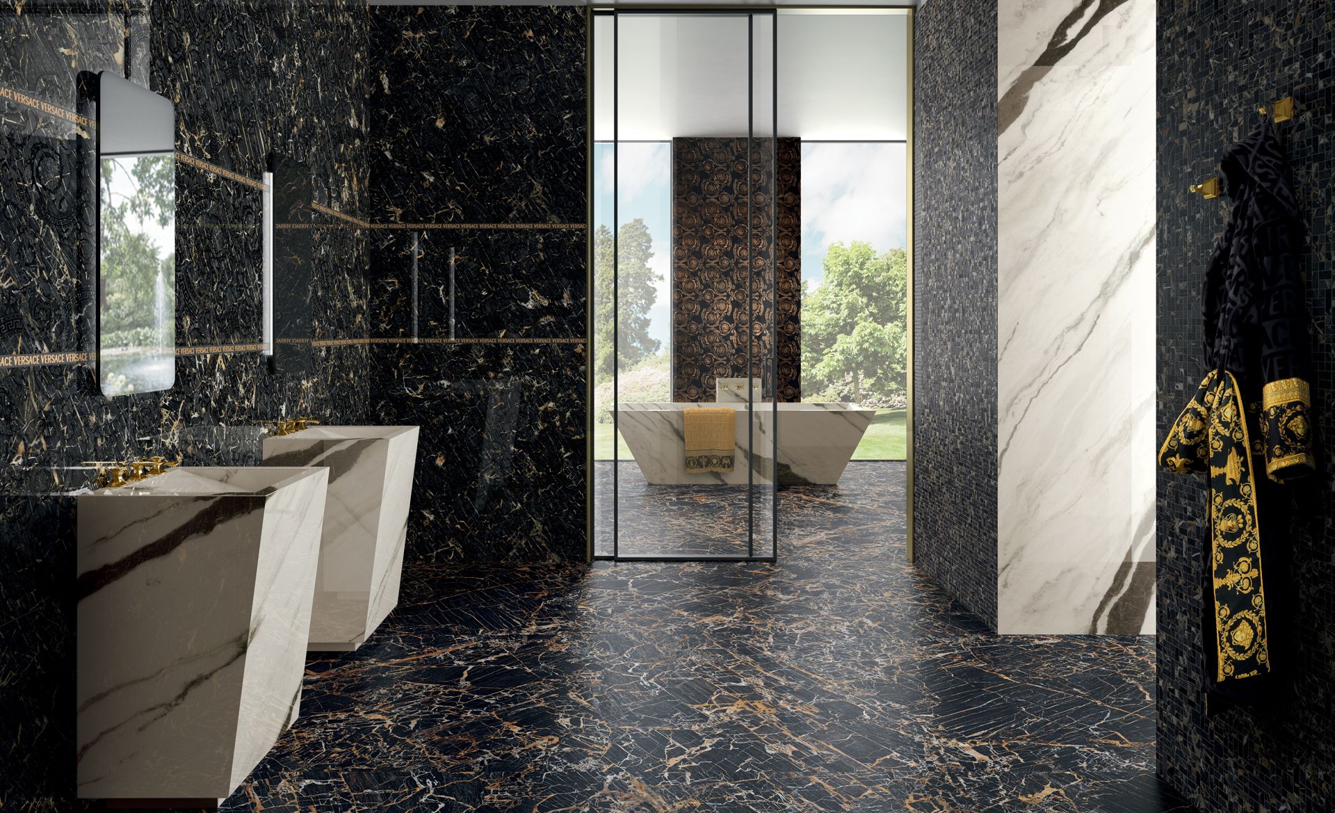 Пол / керамогранит с мраморным эффектом Versace Ceramics Maximvs ARCH-00081329 - Вид №1