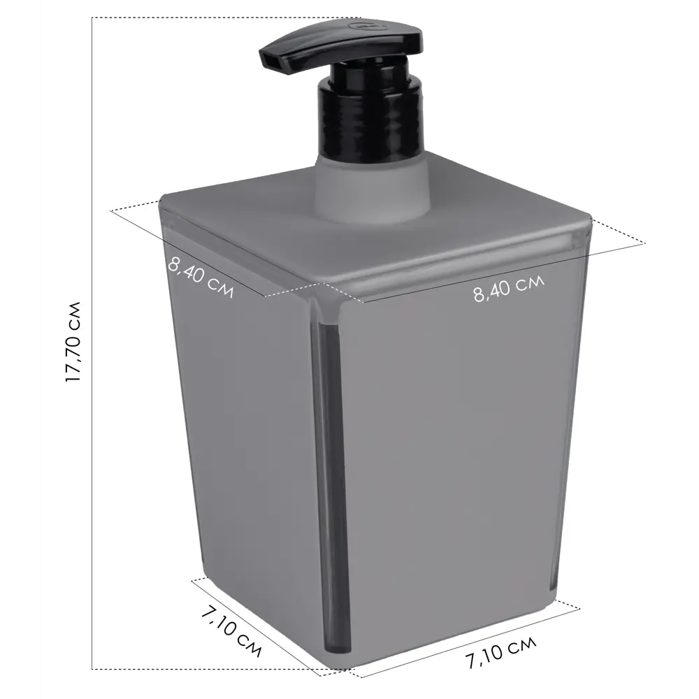 Дозатор для жидкого мыла Berossi Spacy в дымчато-сером цвете 89377128 STLM-1507063 - Вид №7