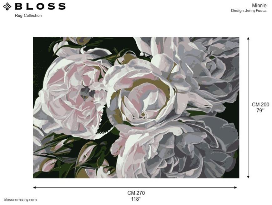 BLOSS Прямоугольный шерстяной коврик с цветами Opera sun-id-1347994 - Вид №1