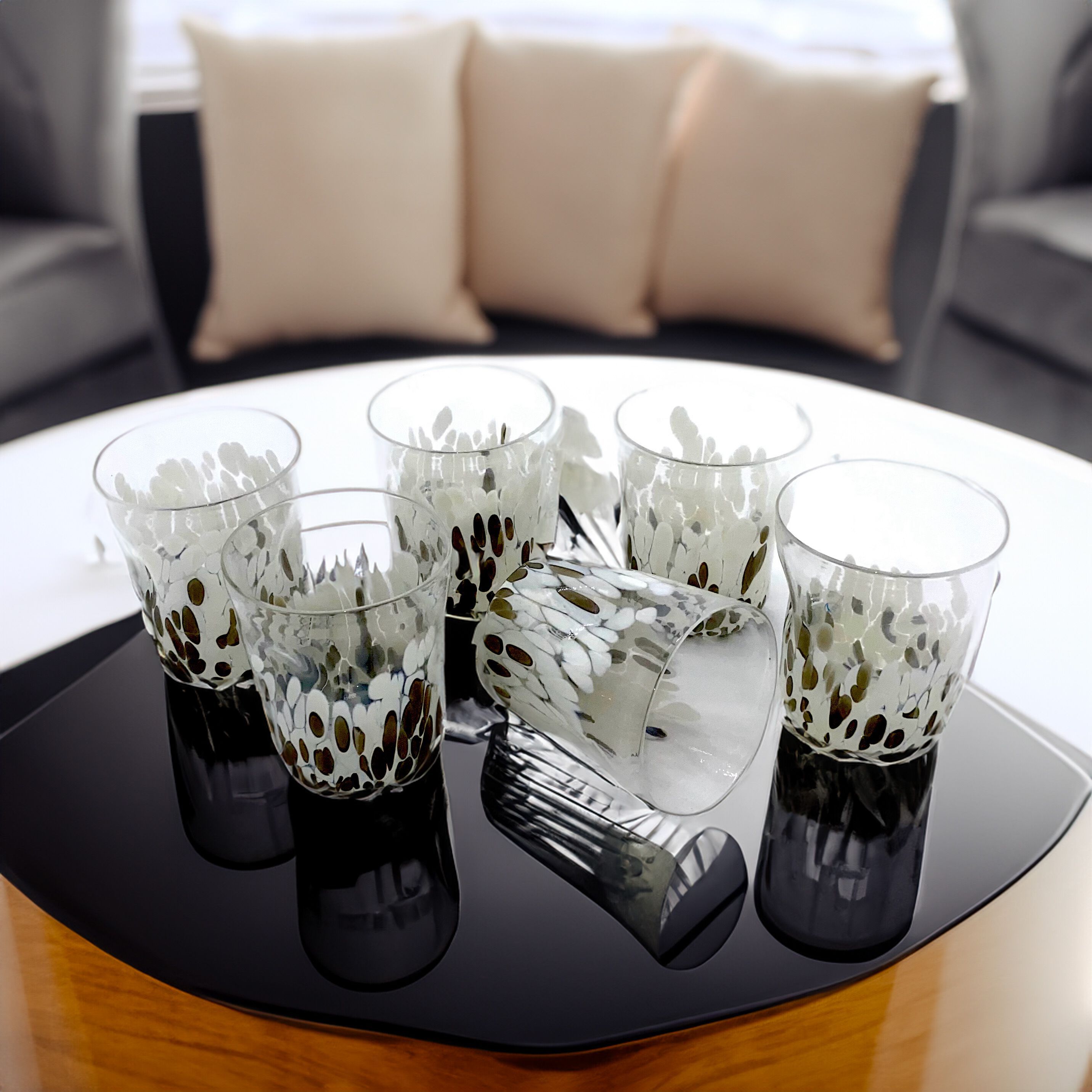 Набор из шести стаканов из муранского стекла ручной работы YourMurano готы ARCH-00105040 - Вид №1