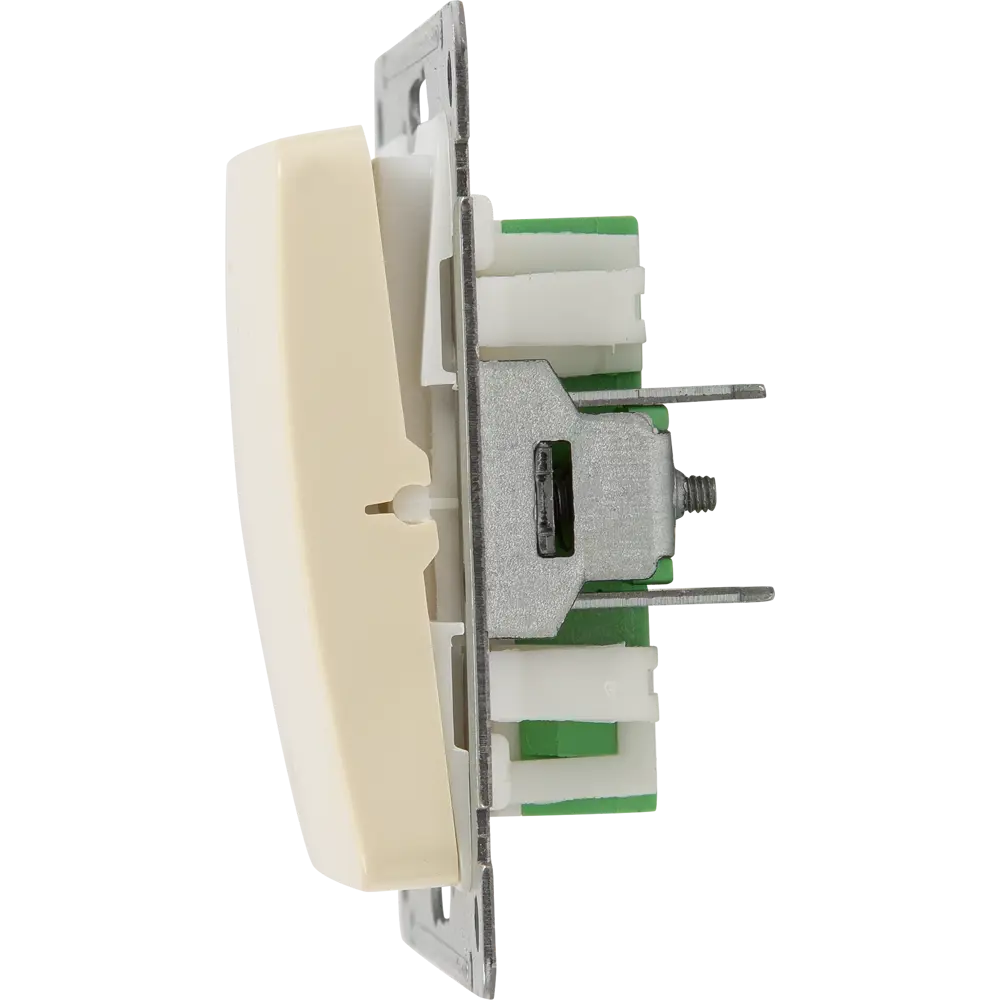 Выключатель встраиваемый Hegel Мастер 1 клавиша цвет слоновая кость STLM-2197546 - Вид №3