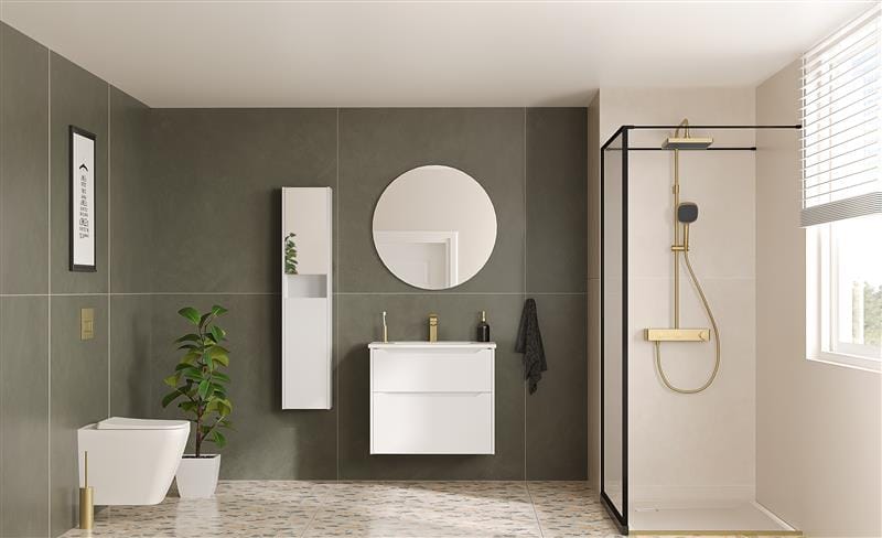 Подвесной шкаф для умывальника с ящиками со встроенной раковиной VitrA Bathrooms Integra Square ARCH-00108792 - Вид №9