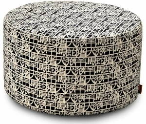 MissoniHome Пуф-цилиндр из атласа с цифровой печатью Horoscope