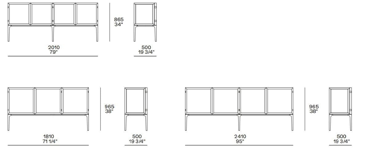 Шкаф из дерева и стекла с распашными дверями Poliform Aiko ARCH-00145281 - Вид №4