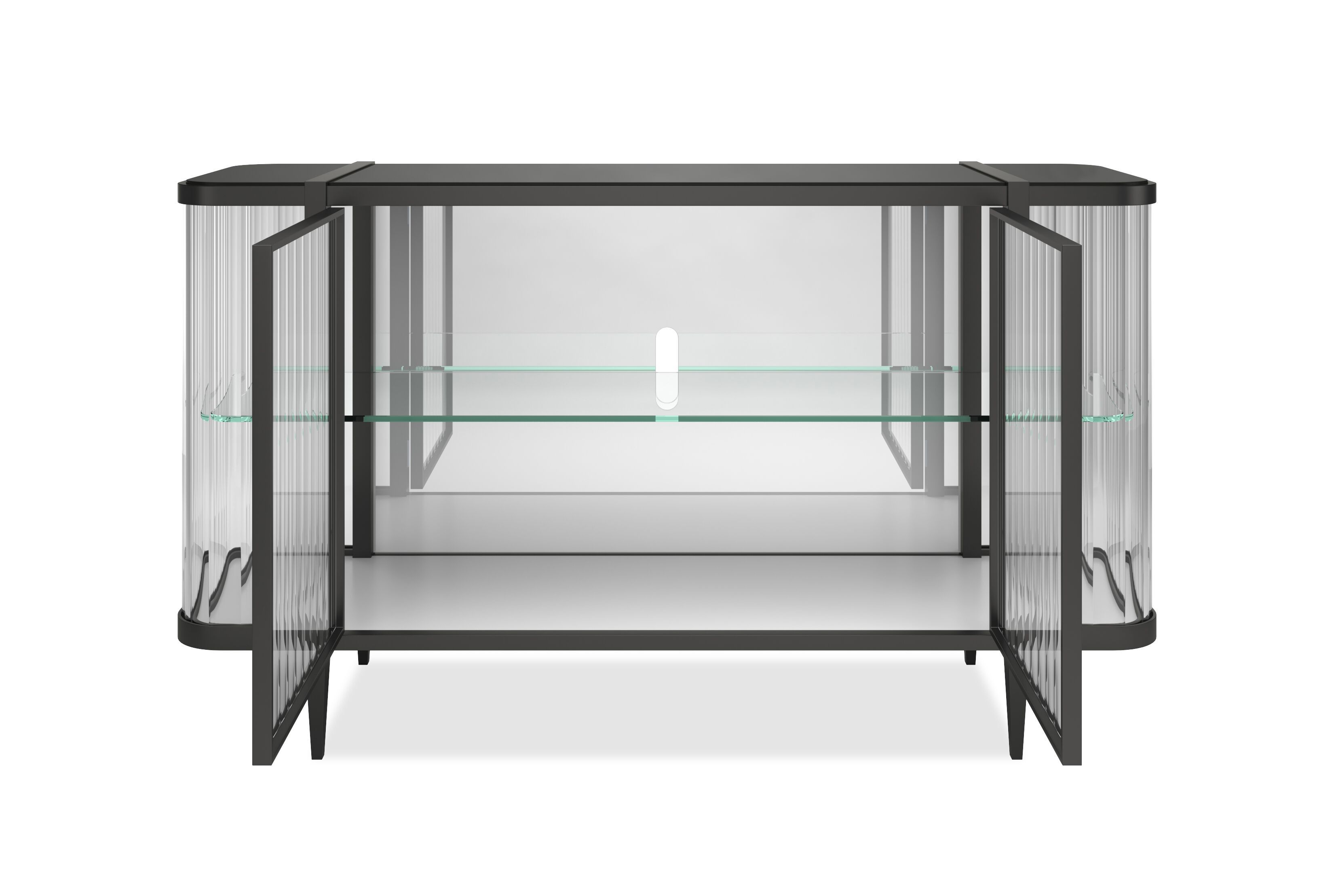 Стеклянный шкаф со встроенным освещением с распашными дверями Caracole STOP AND STARE ARCH-00037069 - Вид №17