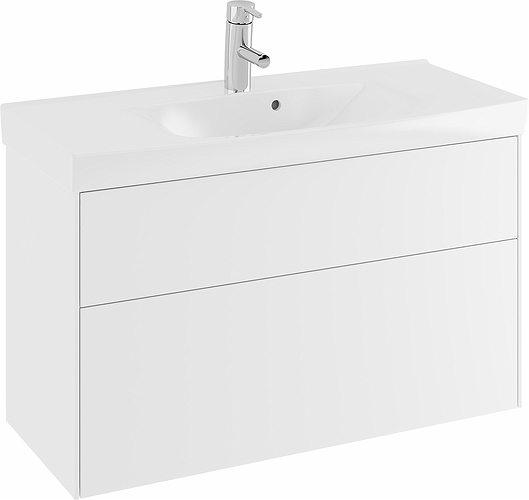 47391 Комплект мебели IFO Sense, с двумя ящиками, Ш = 600 мм, Ш1 = 622 мм, белый  - Вид №4