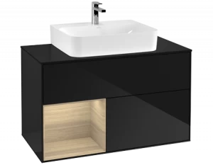Villeroy&Boch Тумба под раковину Прямоугольная версия F112PCPH Finion Glossy Black Lacquer