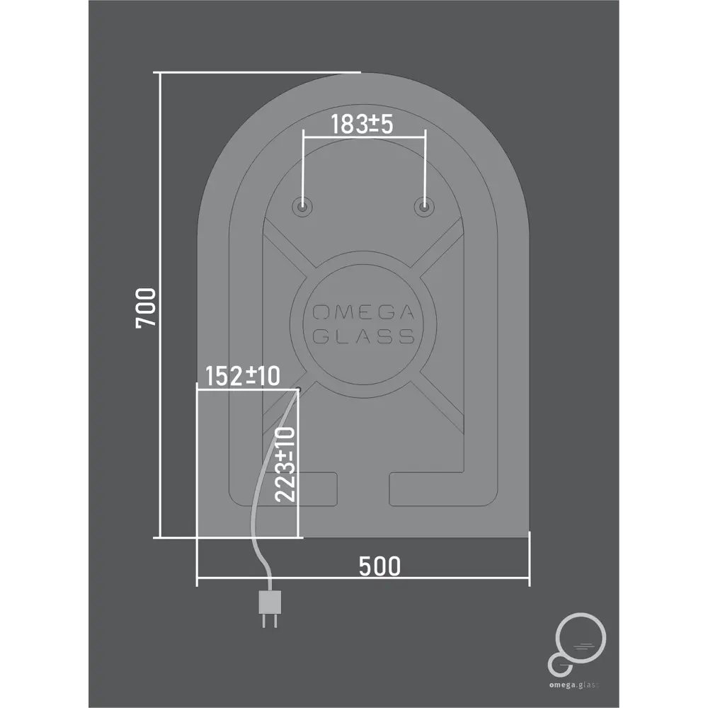 Зеркало OMEGA GLASS Слим с парящей подсветкой для ванной 84987002 STLM-0057491 - Вид №10