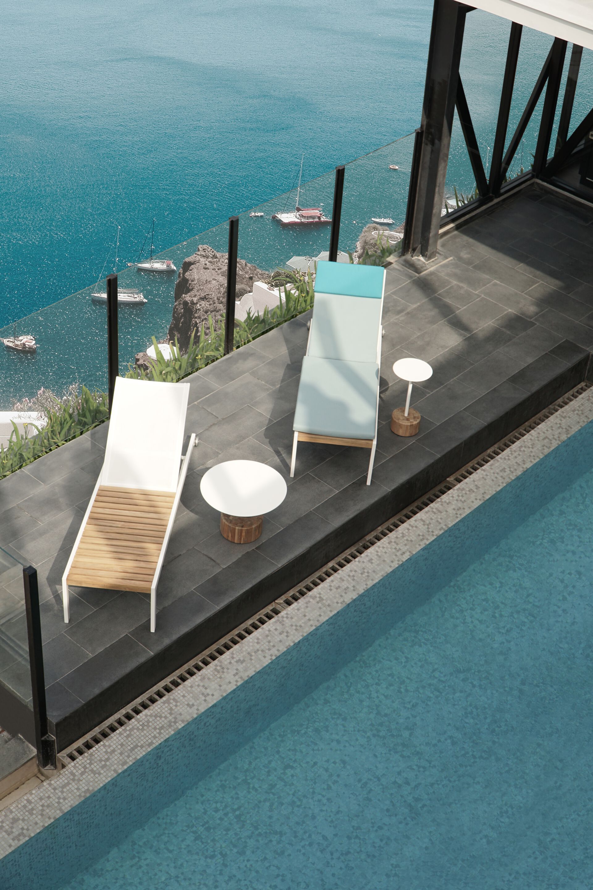 Круглый стол с алюминиевым верхом и тиковым или каменным основанием MAMAGREEN Glyph ARCH-00114968 - Вид №4