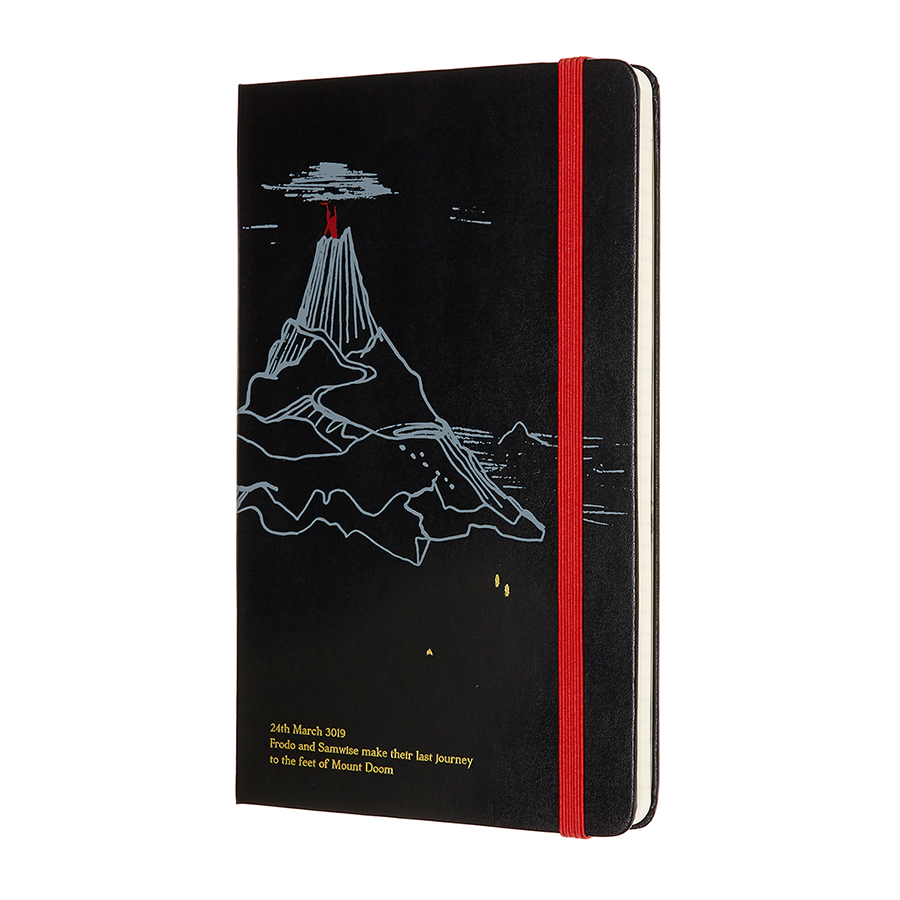 Блокнот Moleskine LORD OF THE RINGS Mt. Doom Large 130х210мм 240стр. линейка твердая обложка черный 1127143 - Вид №1