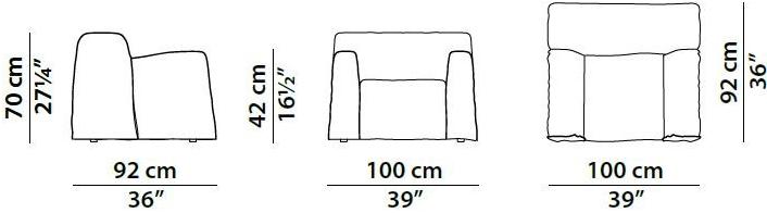 BAXTER Кожаное садовое кресло с подлокотниками Taipei sun-id-1446903 - Вид №2