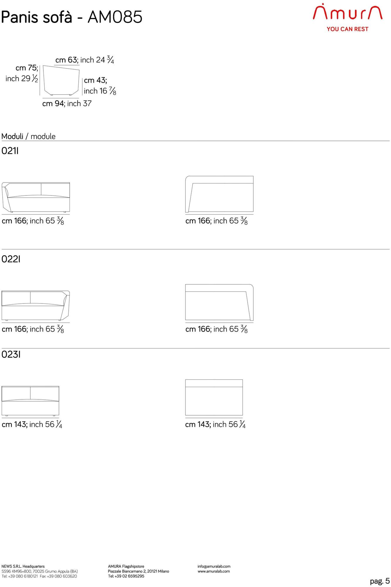 AMURA 3-х местный диван Panis Am085.589 - Вид №10