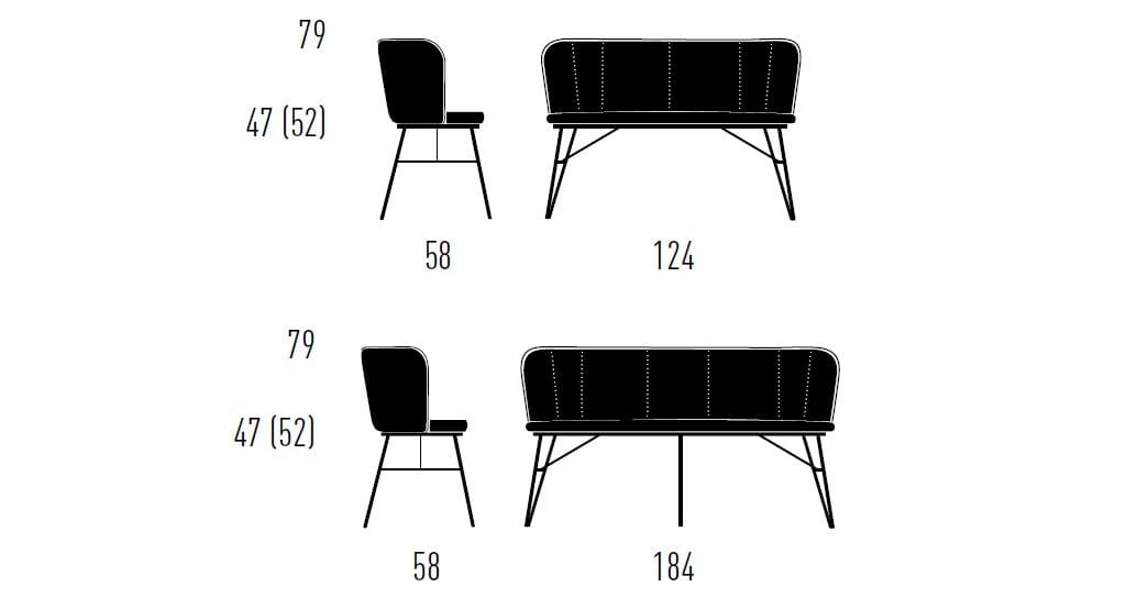 Мягкая скамья со спинкой KFF ARCH-00020886 - Вид №4