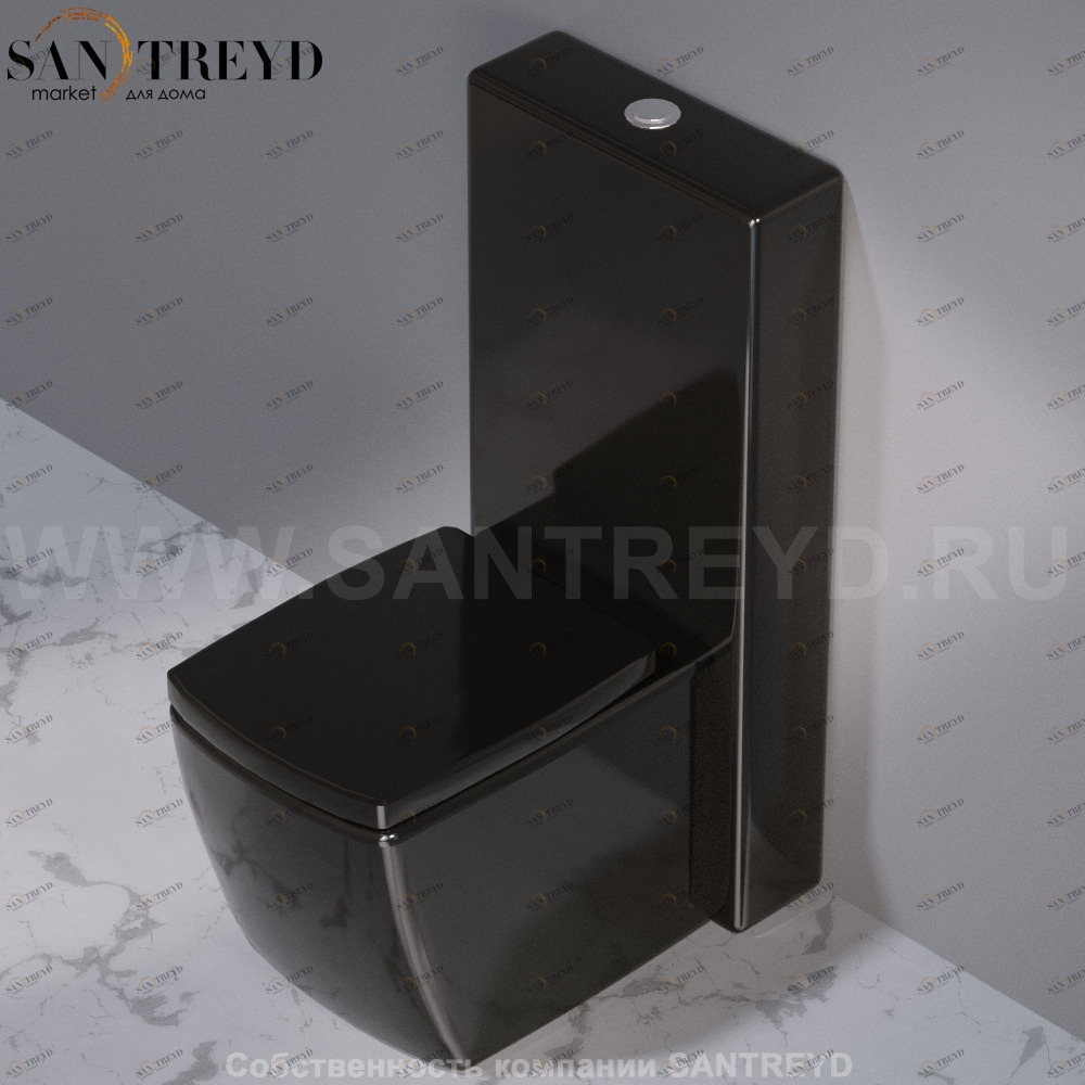 C301104 Компакт унитаз с бачком Черный A. e T. Italia WALL Италия AeT ITALIA