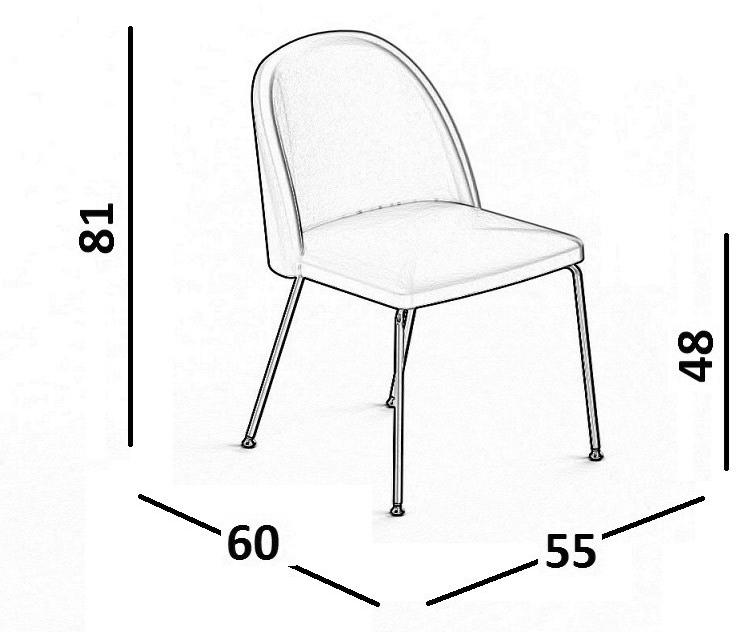 Luxy Стул из ткани Bloom 4blfn02, 4blfb04, 4blfc06, 4blfl02 - Вид №11