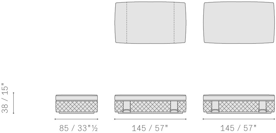 Poltrona Frau Прямоугольный пуф из ткани La collezione - mobili e complementi sun-id-1480978 - Вид №6
