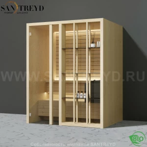 Effegibi YOKU.S45 BI.70100022 Био-сауна с левой дверью. Мощность: 4,5 кВт макс. Размеры: длина 174 см, ширина 132 см. Отделка: осина термообработанная