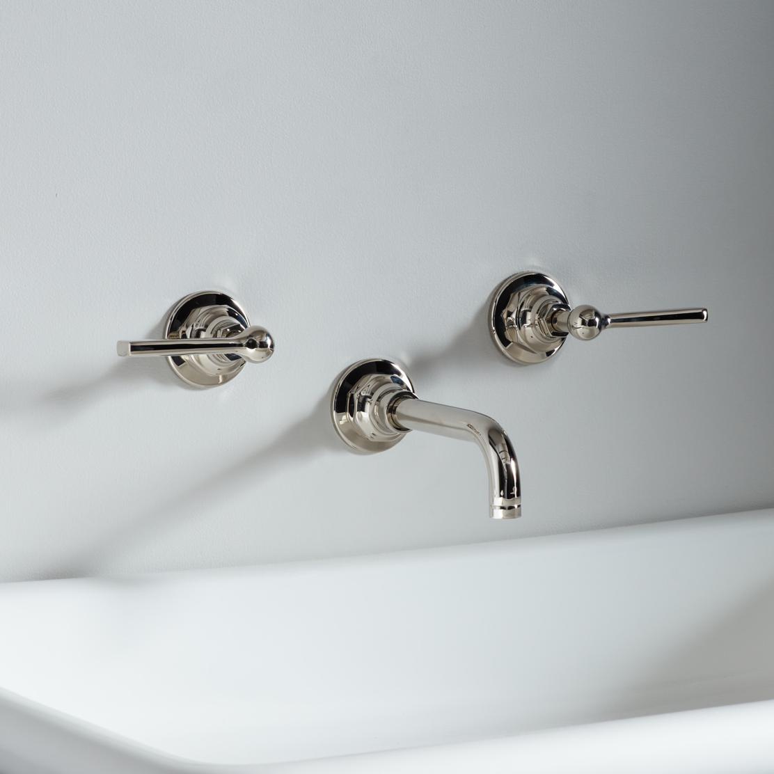 5-07-045 Смеситель для раковины Ben настенный на 3 отверстия, излив 130 мм Bill & Ben The water monopoly 