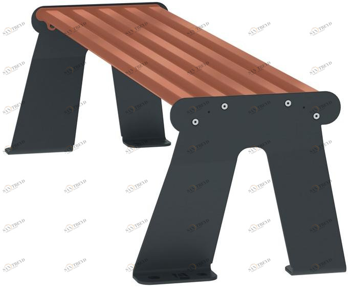 Arco Стальная скамья с порошковым покрытием без спинки Essential sun-id-1393474