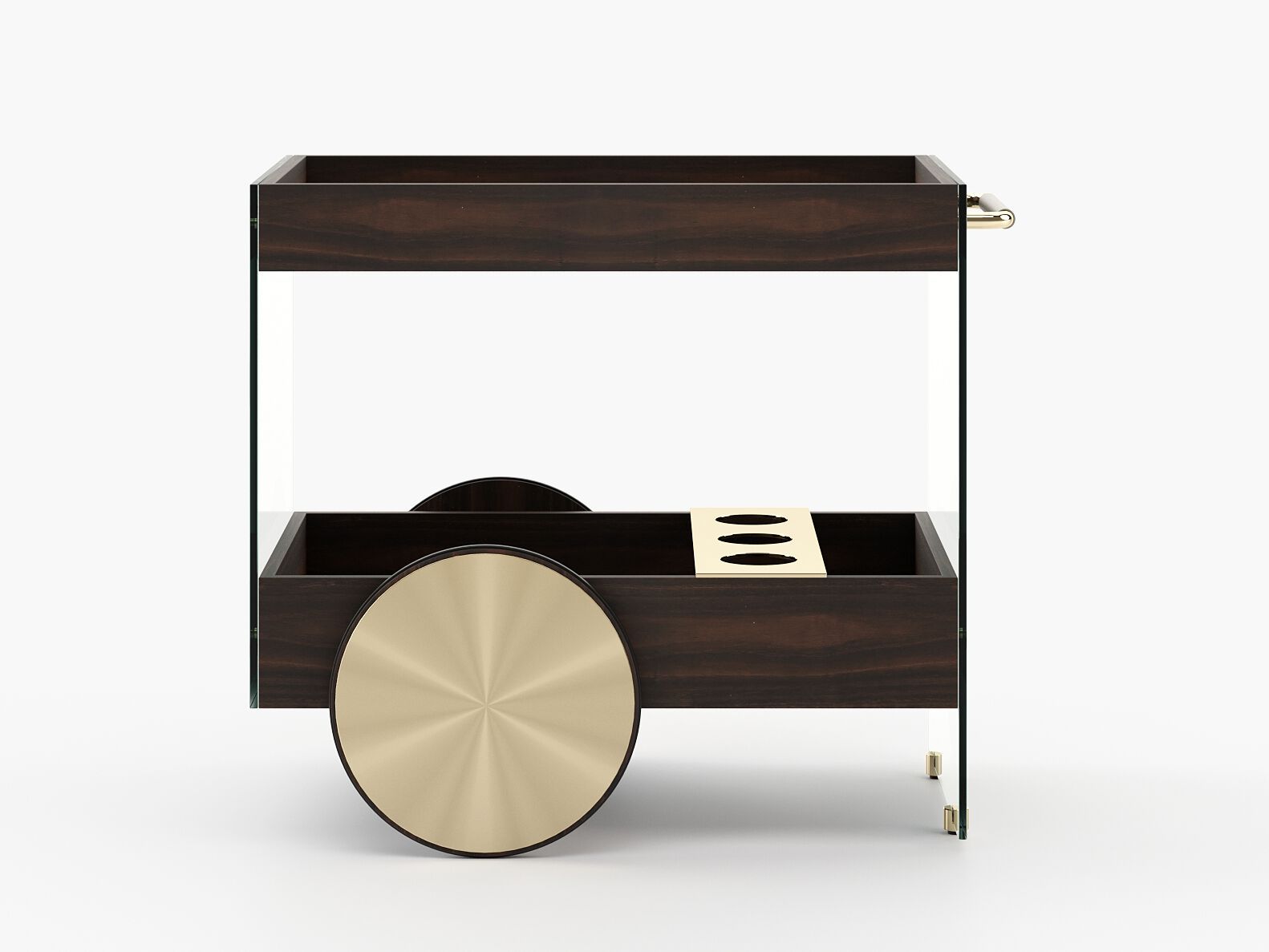 Деревянная и стеклянная тележка для еды Laskasas Essence ARCH-00090903 - Вид №8