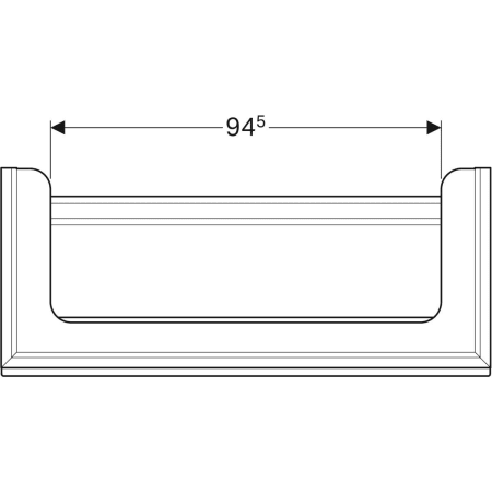 500.556.JI.1 Шкафчик для раковины Geberit Citterio, с одним выдвижным ящиком Geberit  - Вид №18