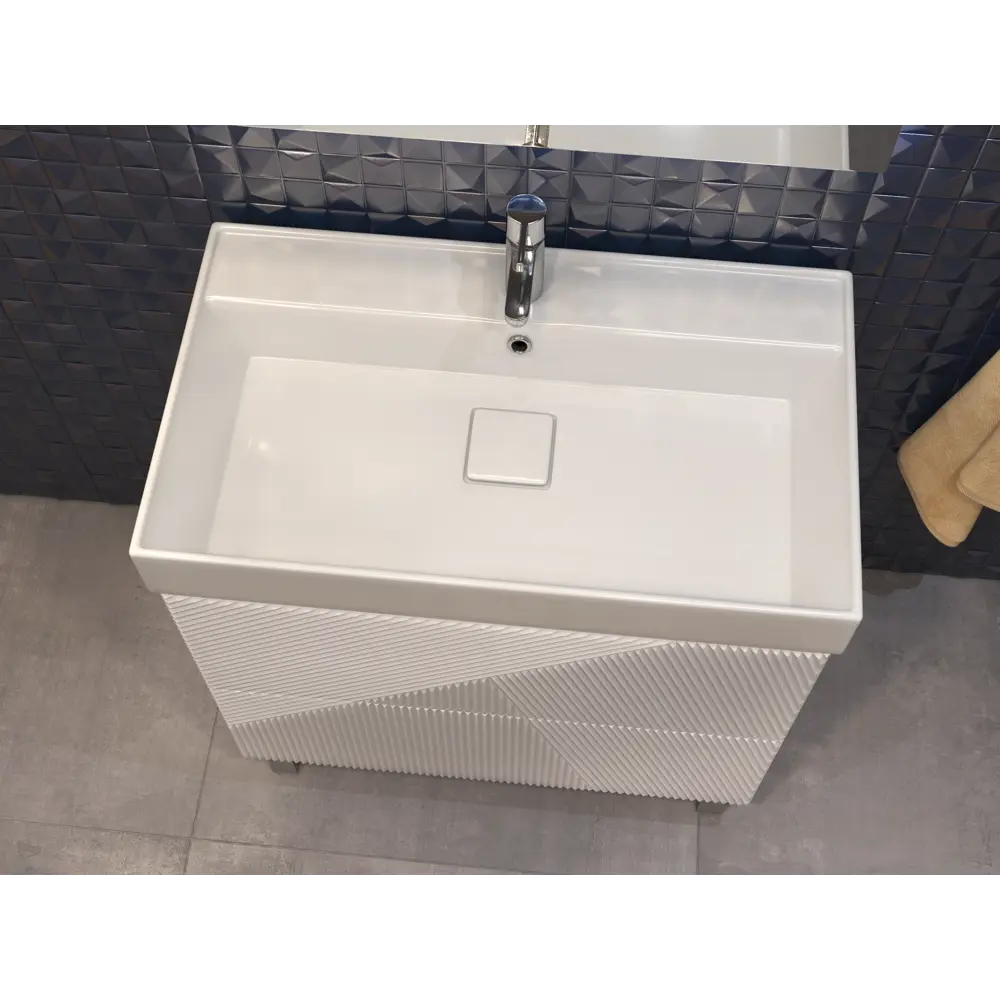 Тумба под раковину напольная Vigo Unik 80 см цвет белый STLM-2035210 - Вид №8