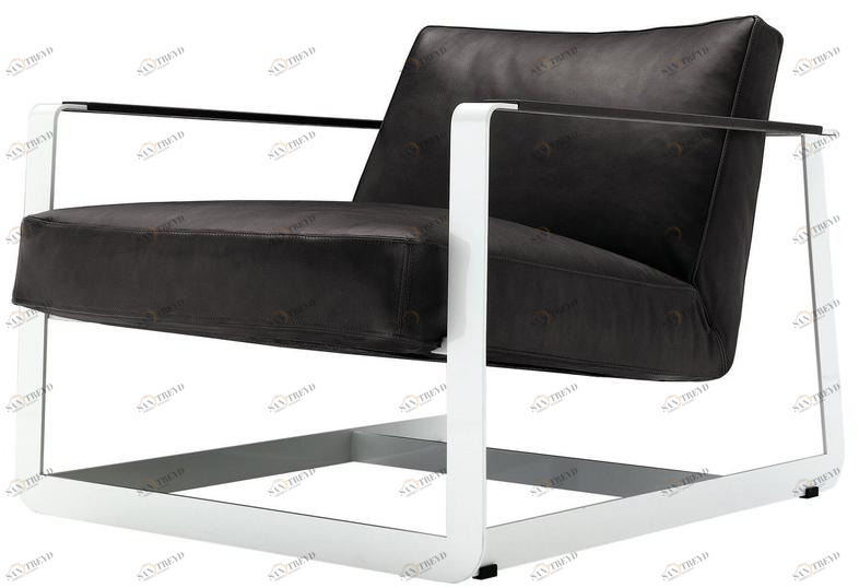 Poliform Кожаное кресло с салазками и подлокотниками sun-id-1422277