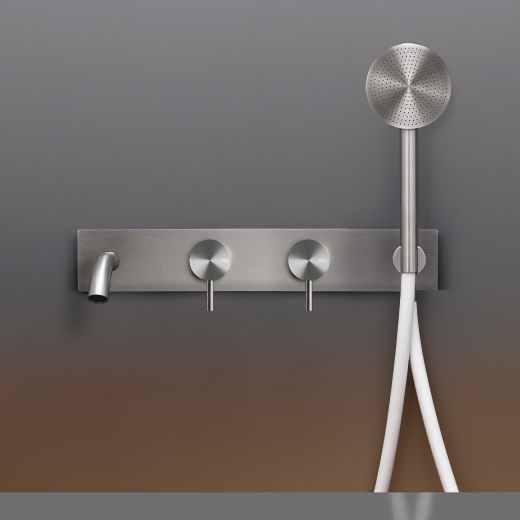 Настенных 2 смесителей, установленных для ванной с носиком L. Максимум. 185 мм и круглый ручной душ диаметром 80 м т  MIL86H CEADESIGN  - Вид №1