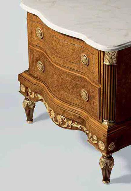 OAK Деревянная тумбочка с мраморной столешницей в неоклассическом стиле Galleria sun-id-1358749 - Вид №1