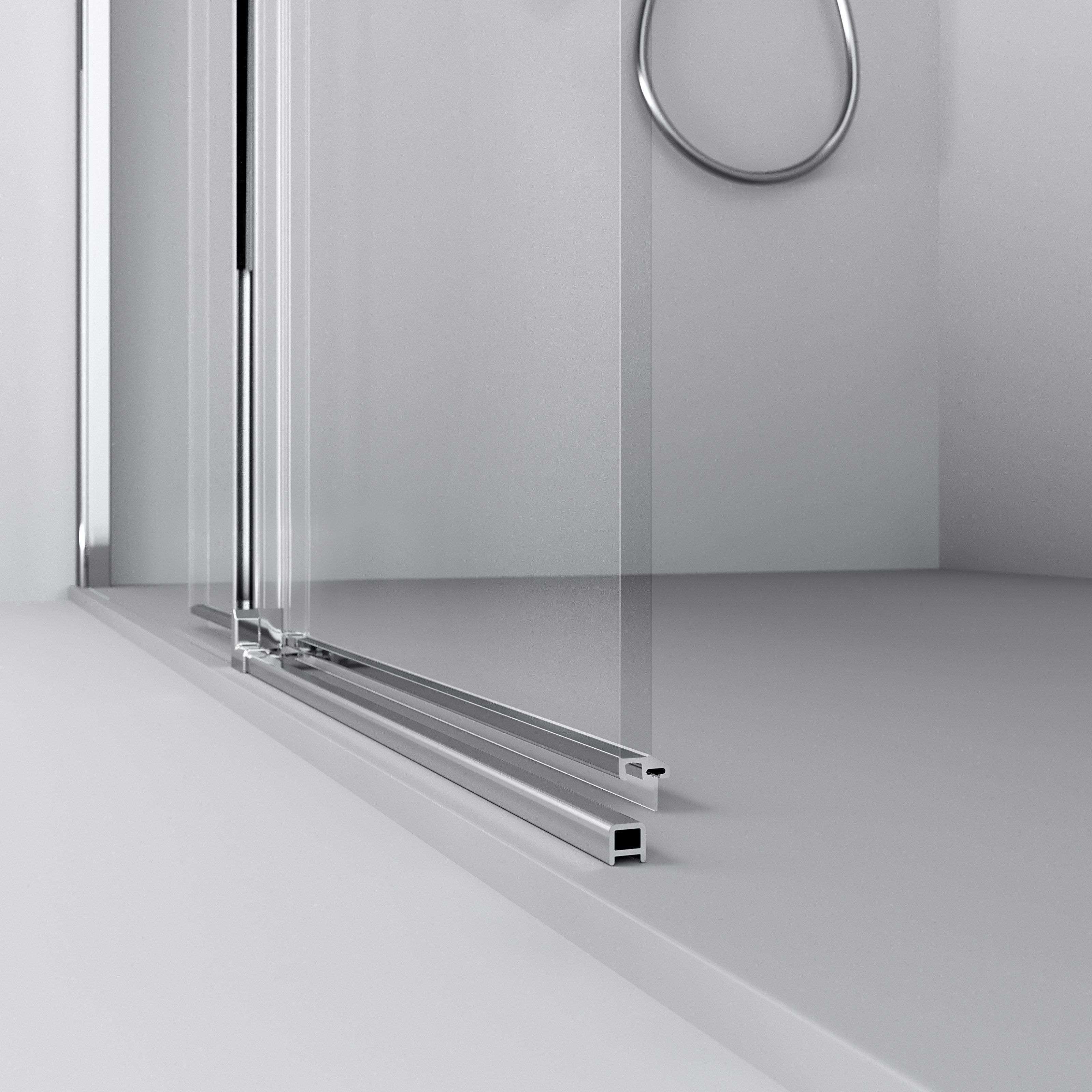 Алюминиевая и стеклянная душевая кабина с раздвижной дверью DUKA вода 5000 ARCH-00073626 - Вид №10