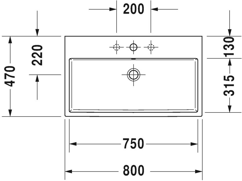 2350800073 Подвесная раковина настенная овальная Duravit Vero Air - Вид №1