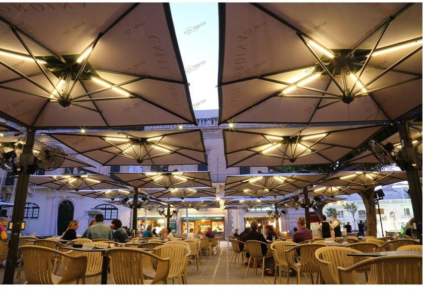 Scolaro Parasol Множественный квадратный зонтик с подсветкой Alu sun-id-1458803