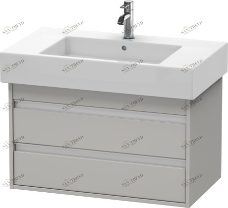 KT664000707 Ketho Тумбочка подвесная Бетонно-серый матовый декор Duravit