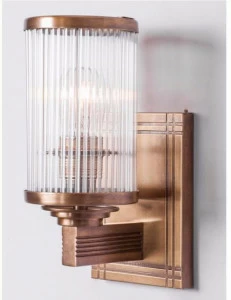 Patinas Lighting Бра с прямым светом ручной работы из латуни Petitot