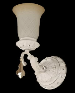 Бра со стеклянным плафоном бежевое "Мэнси" 37697.02.09.01 LUMIEN HALL ФЛОРИСТИКА 00-3929734 Бежевый;белый