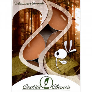 001809 Cвечи в гильзе ароматические 1.6 x 3.8 см 12 г 6 шт. Антимоскитное Омский Свечной