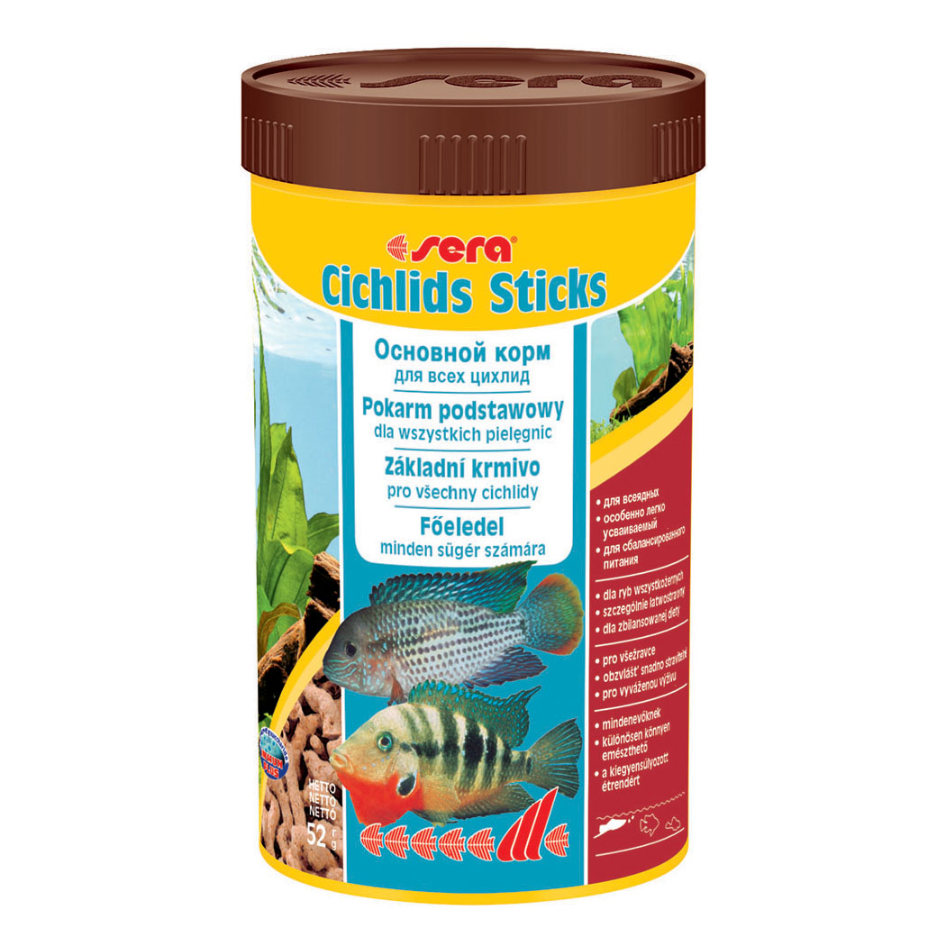 ПР0040447 Корм для рыб Cichlids Sticks для цихлид, в палочках 250мл (52г) SERA 