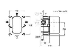 Встраиваемый корпус для смесителя