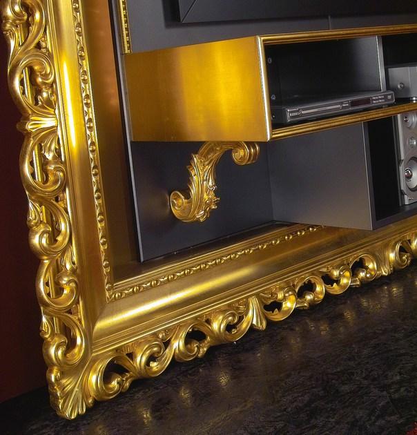 Vismara Design Стенка из лакированного дерева в стиле барокко с подставкой под телевизор Classic sun-id-1387076 - Вид №6