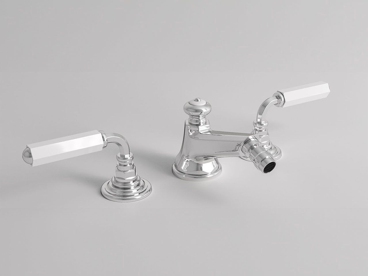 Смеситель для биде с 3 отверстиями и поворотным горлышком Park Avenue Dark White ARCH-00101699 - Вид №1