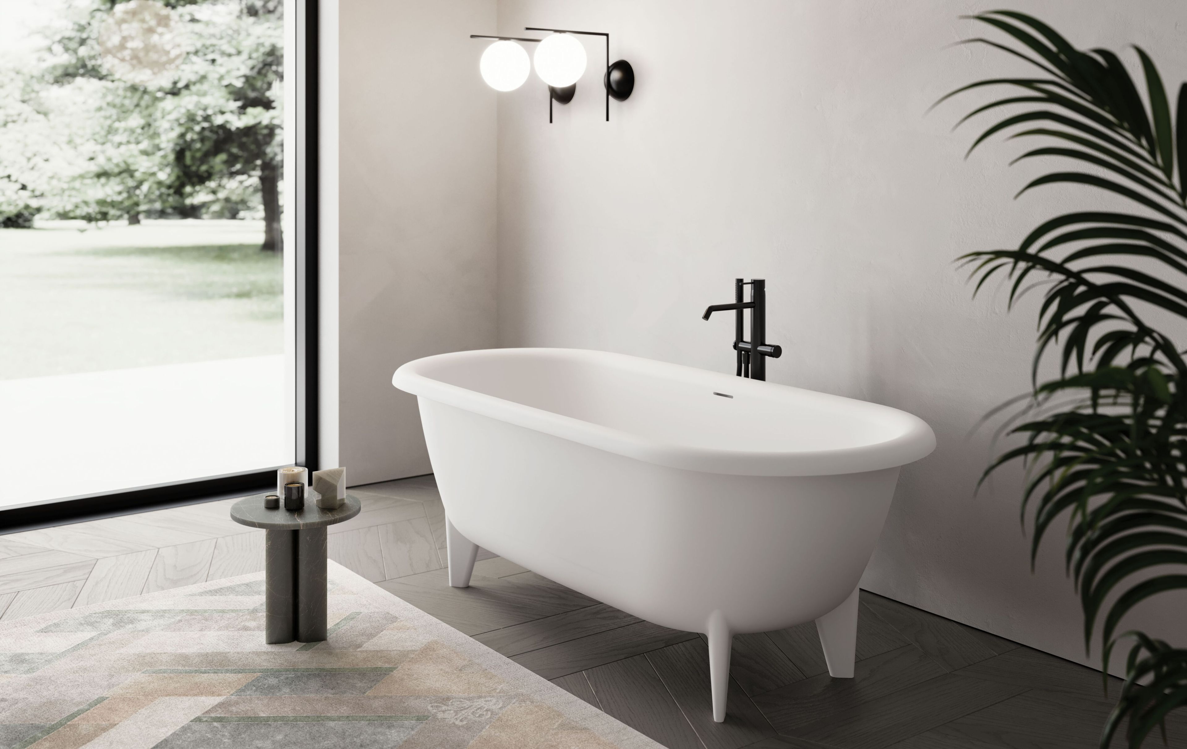 Ванна в центре комнаты в Cristalplant® на ногах DISENIA RIALTO ARCH-00049111 - Вид №1