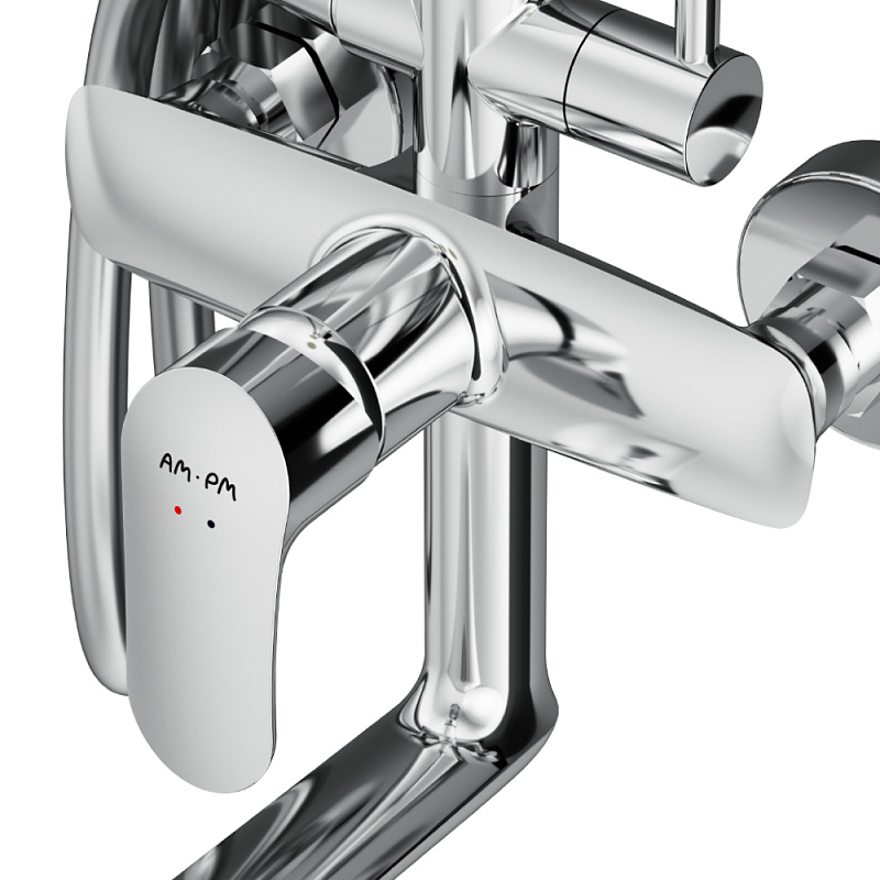 F0780964 душ.системанабор:см-ль д/ванны/душаверхний душ d250 мм ручной душ 120 мм 3 функции AM.PM Like - Вид №6