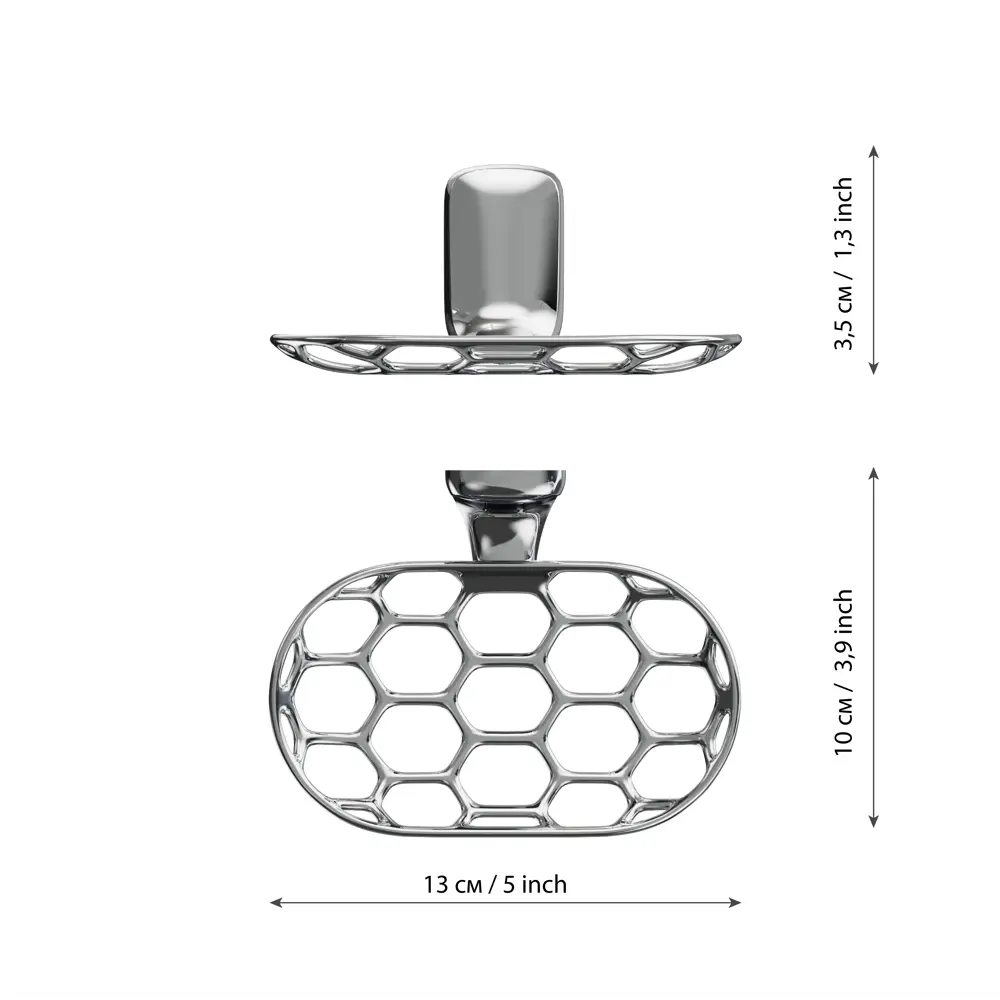 Мыльница LEMER Elegia хром - стильный аксессуар для ванной 85202139 STLM-0059786 - Вид №5