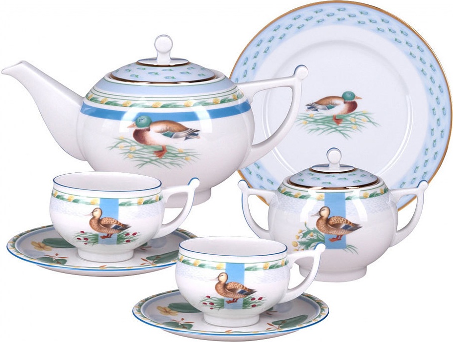 10621199 Императорский фарфоровый завод Сервиз чайный 6/20  "Уткина заводь" "Кострома" 