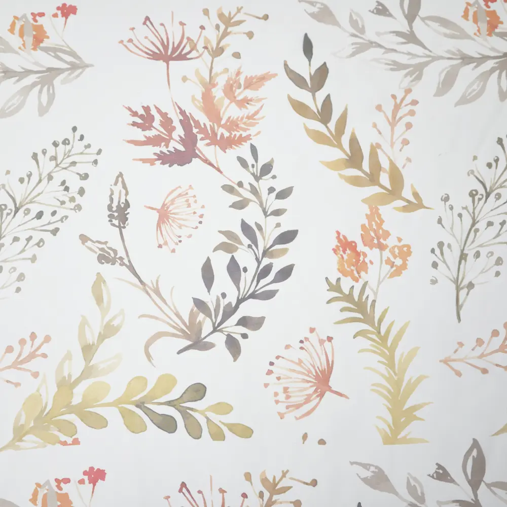 Тюль на ленте для кухни Листья 140x180 см цвет коричневый WITERRA STLM-2030496 - Вид №1