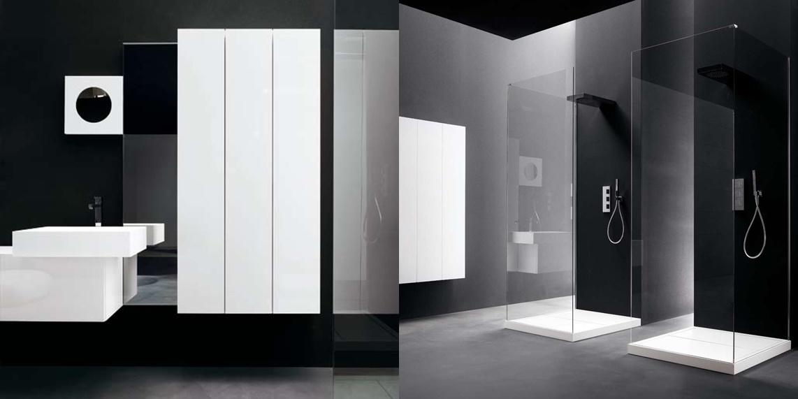 Комбинация ванной комнаты KU 51 в отделке K39 Bianco ceramicato / L58 Bianco lucido MILLDUE KUBIK KUBIK51 - Вид №2