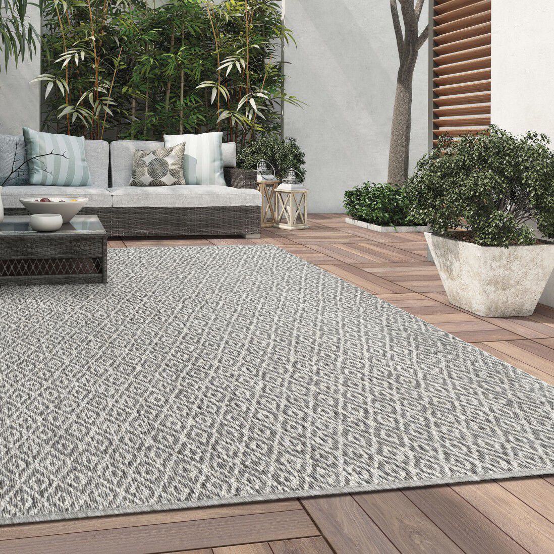 Прямоугольный напольный ковер с рисунком Ademi Outdoor ARCH-00130407 - Вид №5